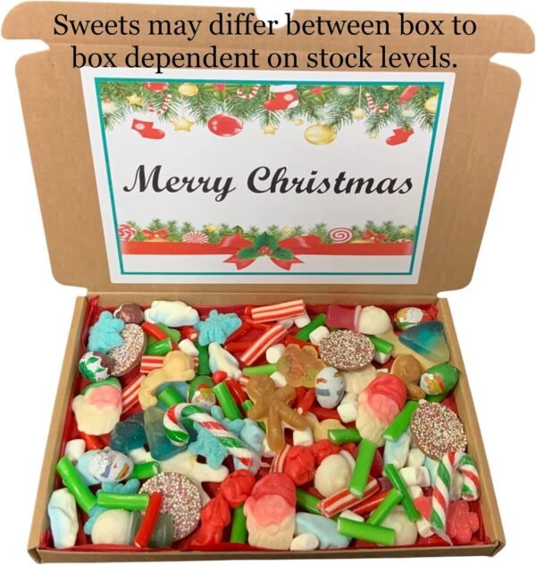 1KG CHRISTMAS PICK & MIX Sweet Box, Latter Box Hamper, Personalised Sweet Box, Gift for Christmas4