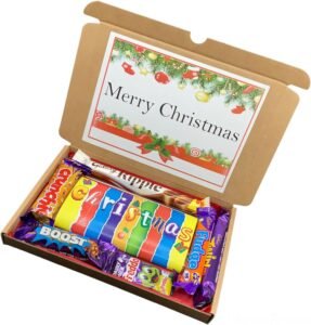 Christmas Chocolate Hamper Gift Box, Personalised Sweet Hamper, Christmas Chocolate Letterbox Gift, Christmas Box, Gift Box, Gift for All (Christmas)1