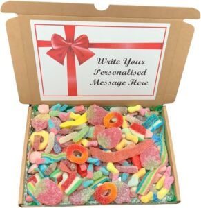 Fizzy Pick & Mix Sweet Box with Free Personalisation, Gift for Birthday Thank You, Mother's Day Easter, Present for All (400g)2