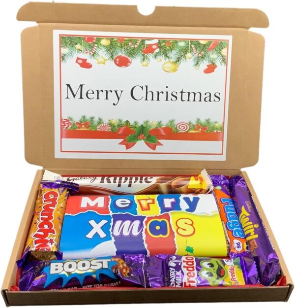Christmas Merry Xmas Personalised Sweet Hamper Gift Box3