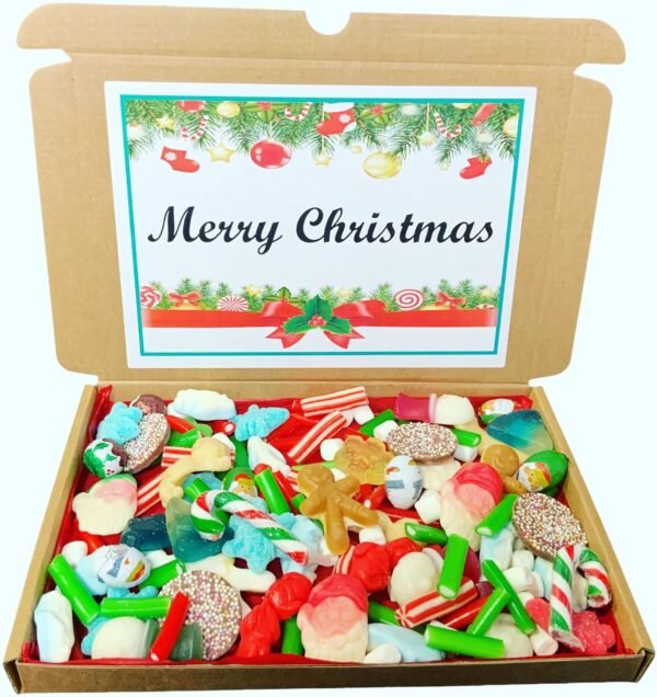 1KG CHRISTMAS PICK & MIX Sweet Box, Latter Box Hamper, Personalised Sweet Box, Gift for Christmas1
