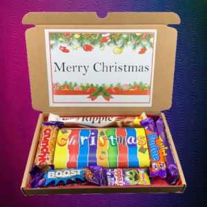 Christmas Chocolate Hamper Gift Box, Personalised Sweet Hamper, Christmas Chocolate Letterbox Gift, Christmas Box, Gift Box, Gift for All (Christmas)