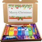 Christmas Chocolate Hamper Gift Box, Personalised Sweet Hamper, Christmas Chocolate Letterbox Gift, Christmas Box, Gift Box, Gift for All (Cheers)