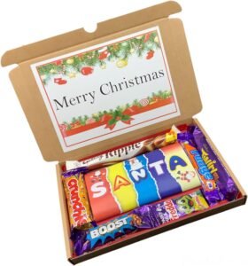 Christmas Chocolate Hamper Gift Box, Personalised Sweet Hamper, SANTA Christmas Chocolate Letterbox Gift, Christmas Box, Gift Box, Gift for All