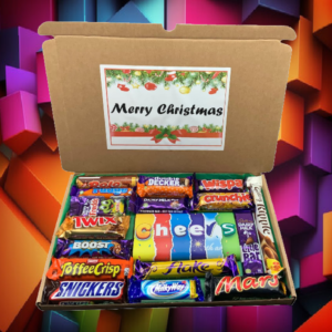 Large Chocolate Hamper Sweet Box, CHEERS Personalised Sweet Hamper, Christmas Present, Secret Santa Gift